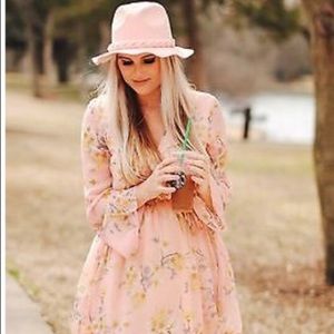 Band Of Gypsies Boho Floral Surplice Dress NWOT